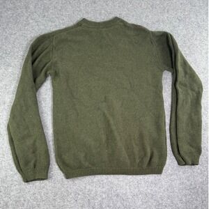 Kowtow Womens XXS Olive Green Textured Knit Crewneck Sweater